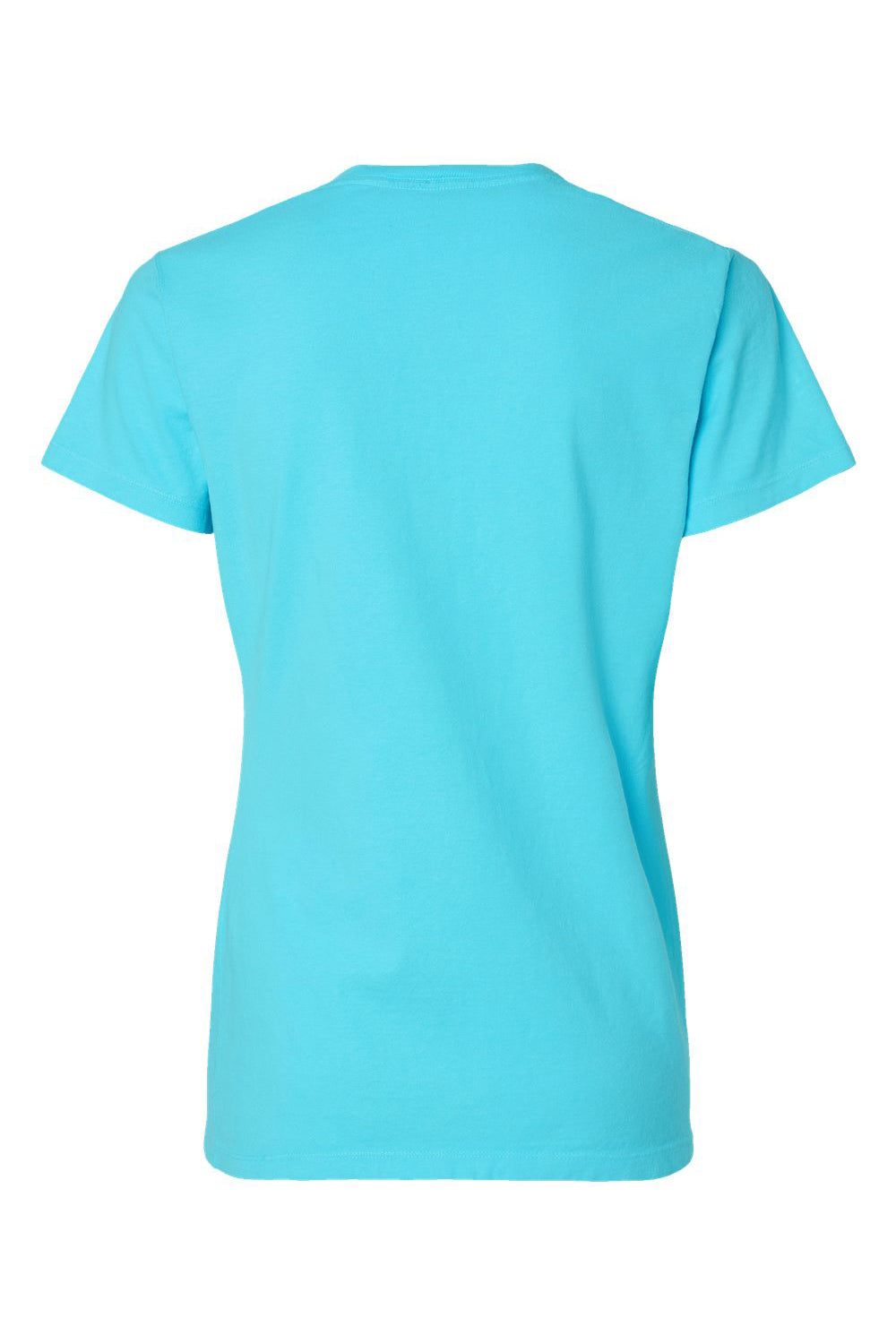 ComfortWash By Hanes GDH125 Mens Garment Dyed Short Sleeve V-Neck T-Shirt Freshwater Blue Flat Back