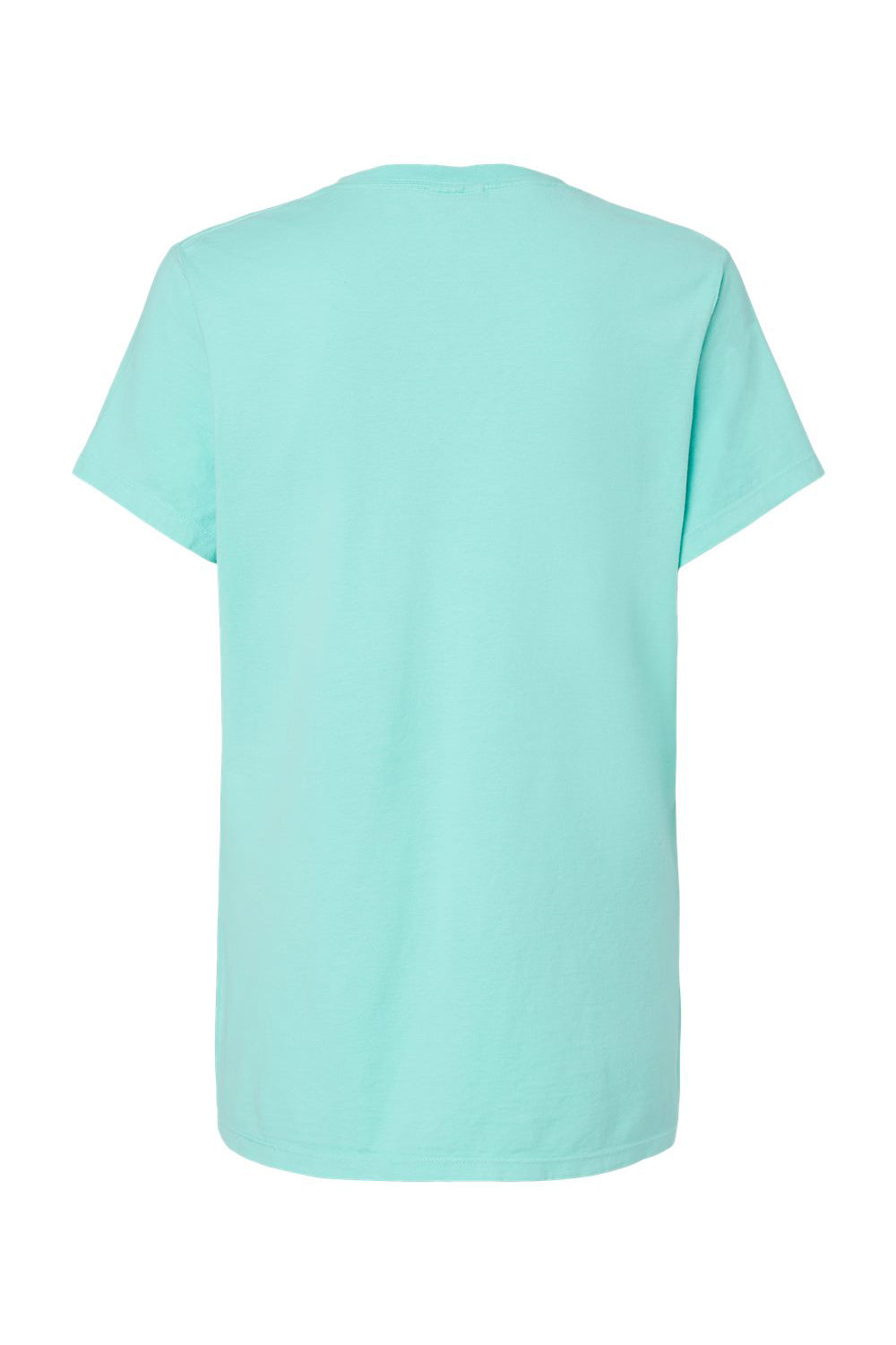 ComfortWash By Hanes GDH125 Mens Garment Dyed Short Sleeve V-Neck T-Shirt Mint Green Flat Back