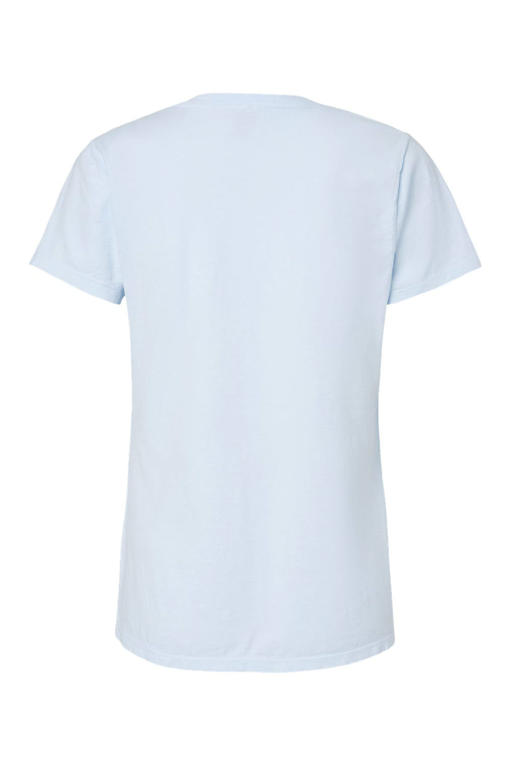 ComfortWash By Hanes GDH125 Mens Garment Dyed Short Sleeve V-Neck T-Shirt Soothing Blue Flat Back