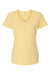 ComfortWash By Hanes GDH125 Mens Garment Dyed Short Sleeve V-Neck T-Shirt Summer Squash Yellow Flat Front
