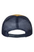 Richardson Hats 930 Mens Troutdale Corduroy Snapback Trucker Hat Amber Gold/Navy Blue Flat Back
