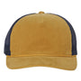 Richardson Hats Mens Troutdale Corduroy Snapback Trucker Hat - Amber Gold/Navy Blue