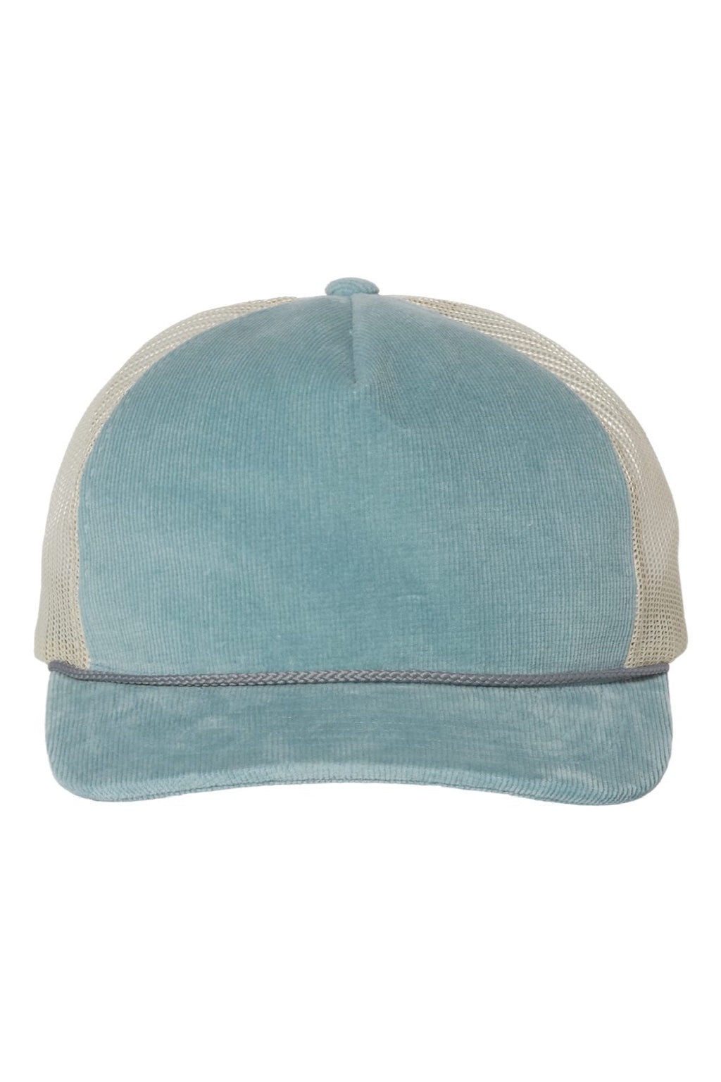 Richardson Hats 930 Mens Troutdale Corduroy Snapback Trucker Hat Light Blue/Sand Flat Front