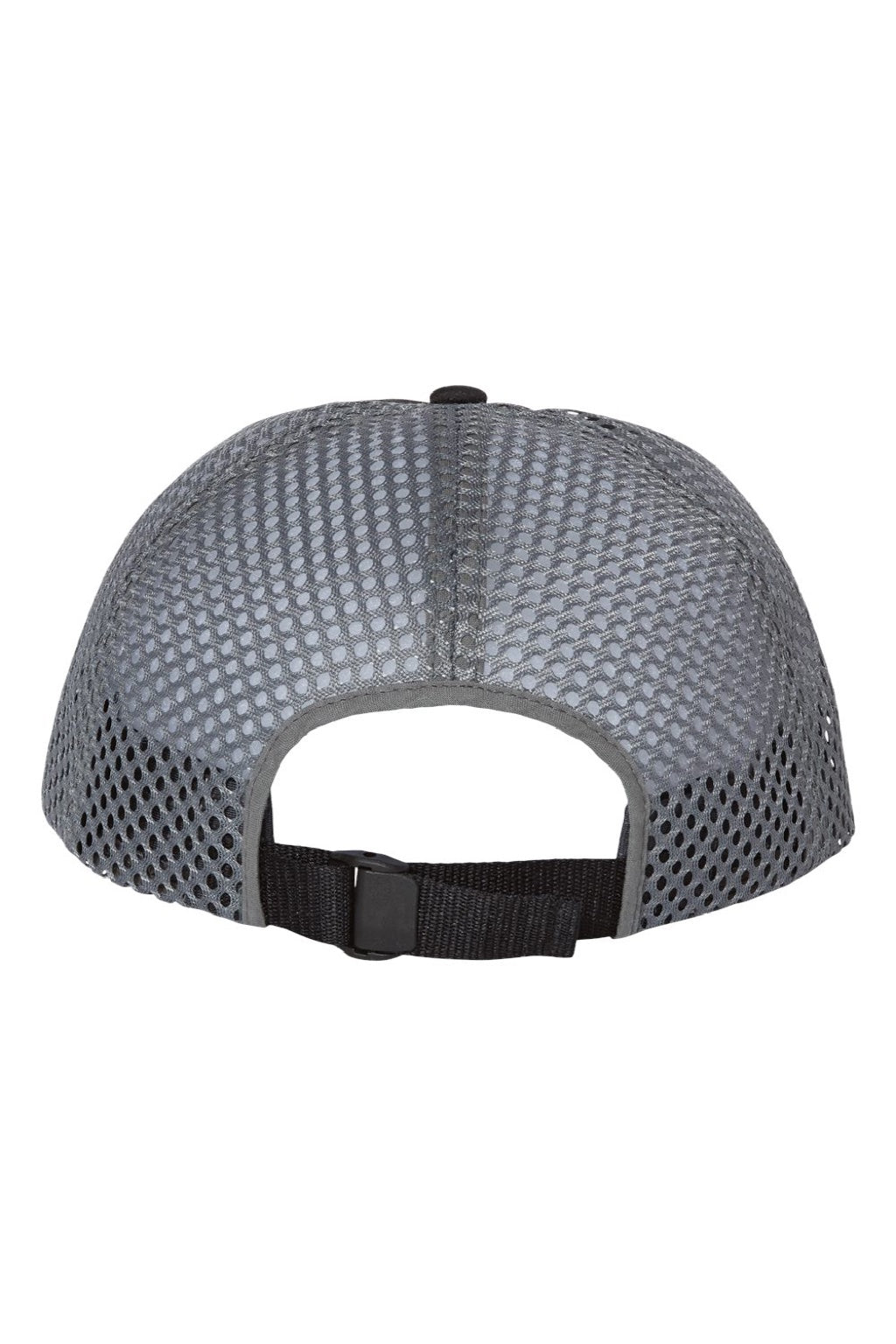 Richardson Hats 935 Mens Rogue Wide Set Mesh Back Moisture Wicking Adjustable Hat Black/Charcoal Grey Flat Back