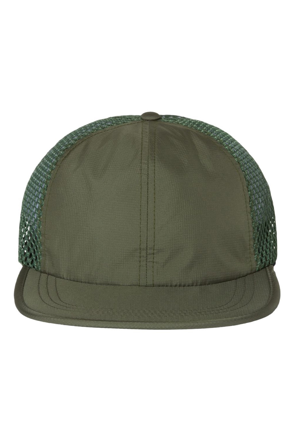 Richardson Hats 935 Mens Rogue Wide Set Mesh Back Moisture Wicking Adjustable Hat Olive Green Flat Front