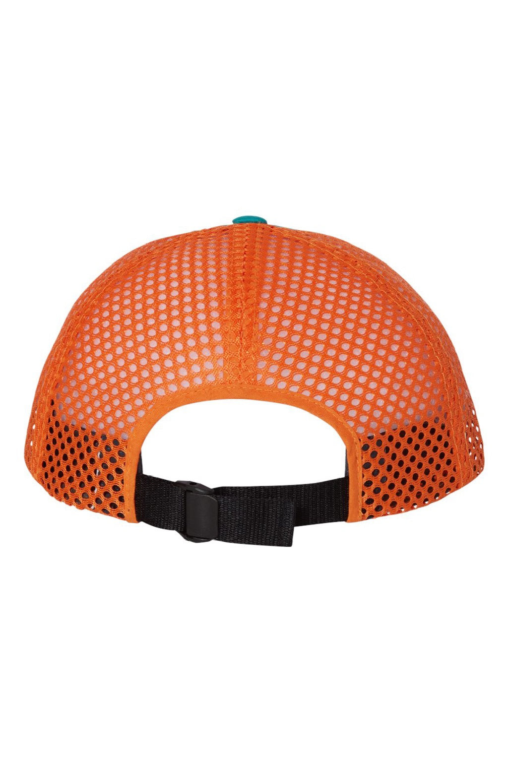 Richardson Hats 935 Mens Rogue Wide Set Mesh Back Moisture Wicking Adjustable Hat Teal Blue/Orange Flat Back