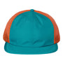 Richardson Hats Mens Rogue Wide Set Mesh Back Moisture Wicking Adjustable Hat - Teal Blue/Orange
