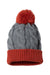 Richardson Hats 141R Unisex Chunk Twist Cuffed Beanie Heather Grey/Rust Flat Front