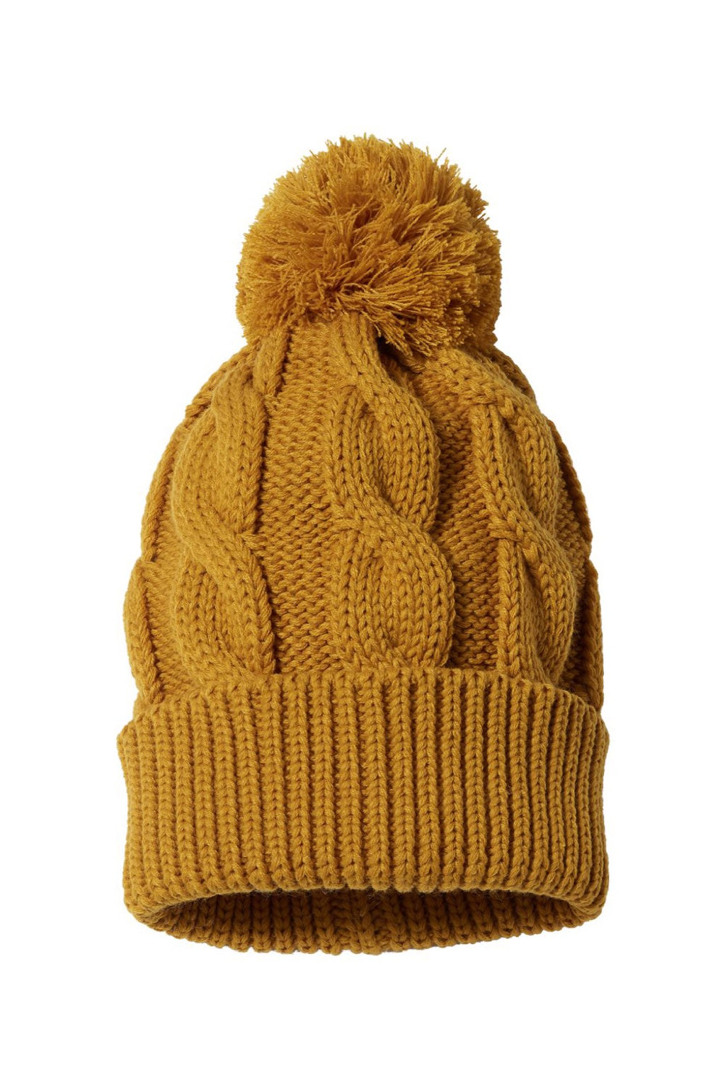 Richardson Hats 141R Unisex Chunk Twist Cuffed Beanie Camel Flat Front