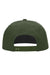 Richardson Hats 255 Mens Pinch Front Structured Snapback Trucker Hat Army Olive Green Flat Back