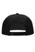 Richardson Hats 255 Mens Pinch Front Structured Snapback Trucker Hat Black Flat Back