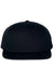 Richardson Hats 255 Mens Pinch Front Structured Snapback Trucker Hat Black Flat Front