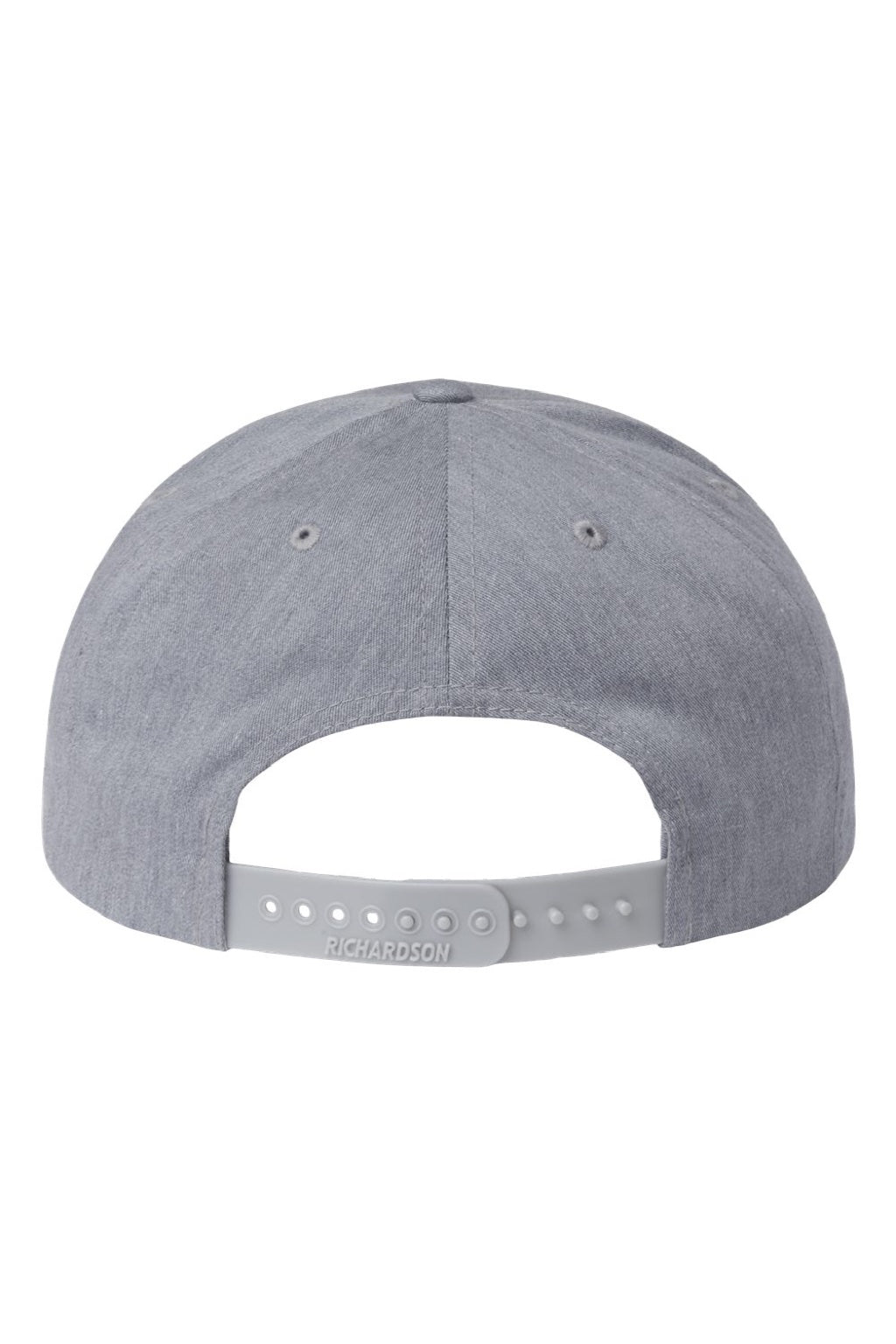 Richardson Hats 255 Mens Pinch Front Structured Snapback Trucker Hat Heather Grey Flat Back