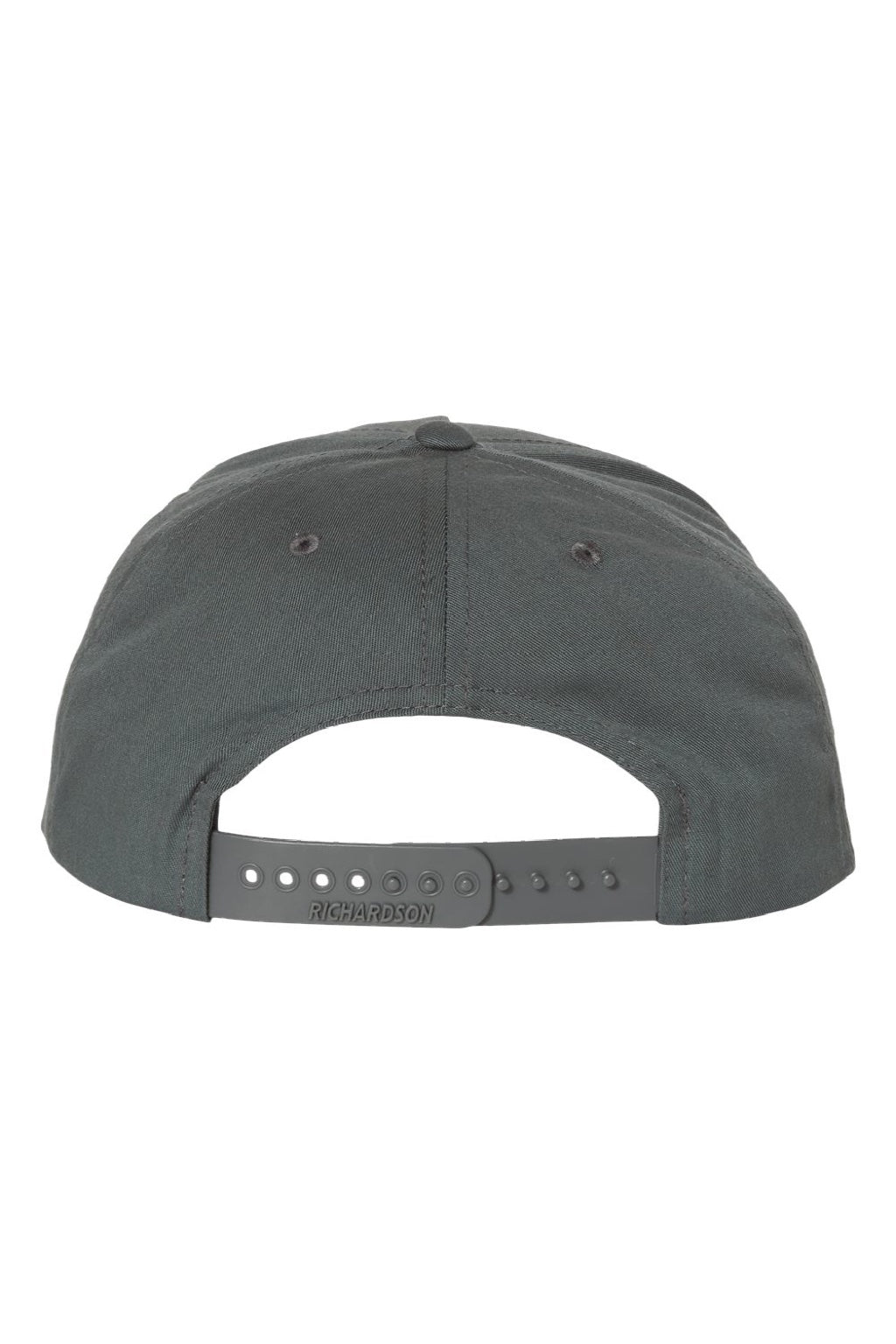 Richardson Hats 255 Mens Pinch Front Structured Snapback Trucker Hat Flint Grey Flat Back