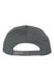 Richardson Hats 255 Mens Pinch Front Structured Snapback Trucker Hat Flint Grey Flat Back