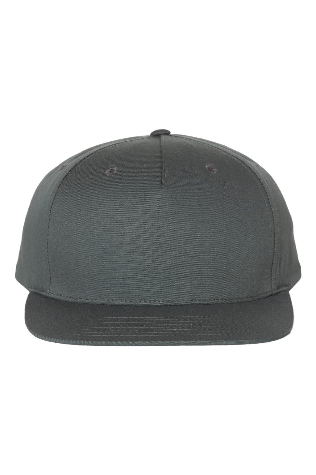 Richardson Hats 255 Mens Pinch Front Structured Snapback Trucker Hat Flint Grey Flat Front