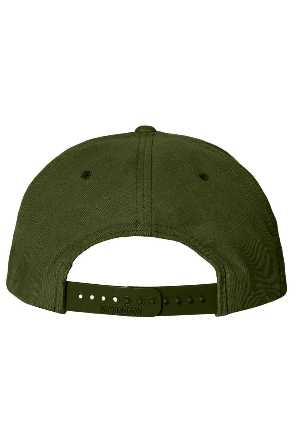 Richardson Hats 253 Mens Timberline Corduroy UPF 50+ Snapback Hat Olive Green Flat Back