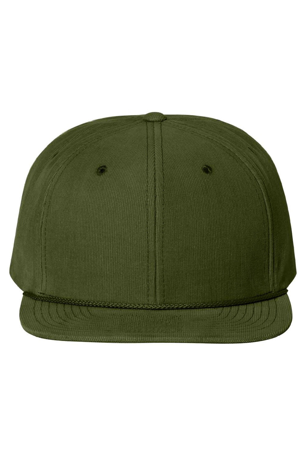 Richardson Hats 253 Mens Timberline Corduroy UPF 50+ Snapback Hat Olive Green Flat Front