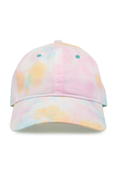 The Game GB482 Mens Tie-Dye Twill Hat Sorbet Flat Front