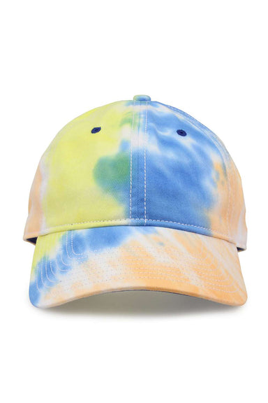 The Game GB482 Mens Tie-Dye Twill Hat Sunrise Flat Front