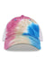 The Game GB470 Mens Tie-Dye Trucker Hat Pastel Flat Front