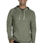 Jerzees Mens Vintage Snow French Terry Hooded Sweatshirt Hoodie w/ Pouch Pocket - Heather Military Green - Closeout
