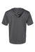 Badger 4123 Mens B-Core Moisture Wicking Hooded T-Shirt Hoodie Graphite Grey Flat Back