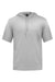 Badger 4123 Mens B-Core Moisture Wicking Short Sleeve Hooded T-Shirt Hoodie Silver Grey Flat Front