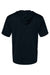 Badger 4123 Mens B-Core Moisture Wicking Short Sleeve Hooded T-Shirt Hoodie Black Flat Back