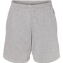 Badger Mens Athletic Fleece Shorts w/ Pockets - Oxford Grey - NEW