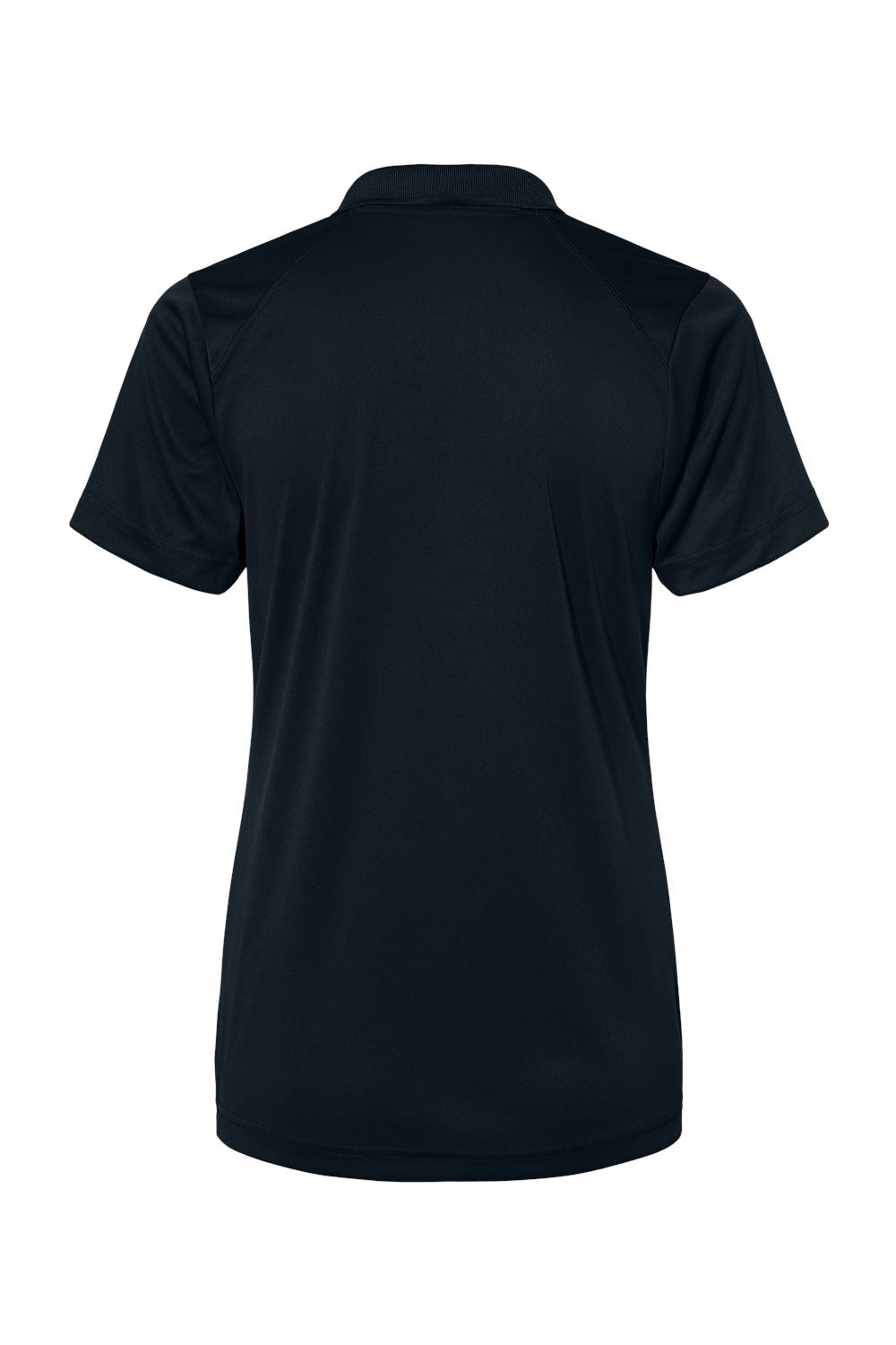 C2 Sport 5902 Womens Moisture Wicking Short Sleeve Polo Shirt Black Flat Back
