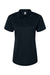 C2 Sport 5902 Womens Moisture Wicking Short Sleeve Polo Shirt Black Flat Front