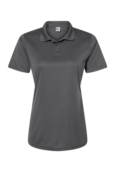 C2 Sport 5902 Womens Moisture Wicking Short Sleeve Polo Shirt Graphite Grey Flat Front