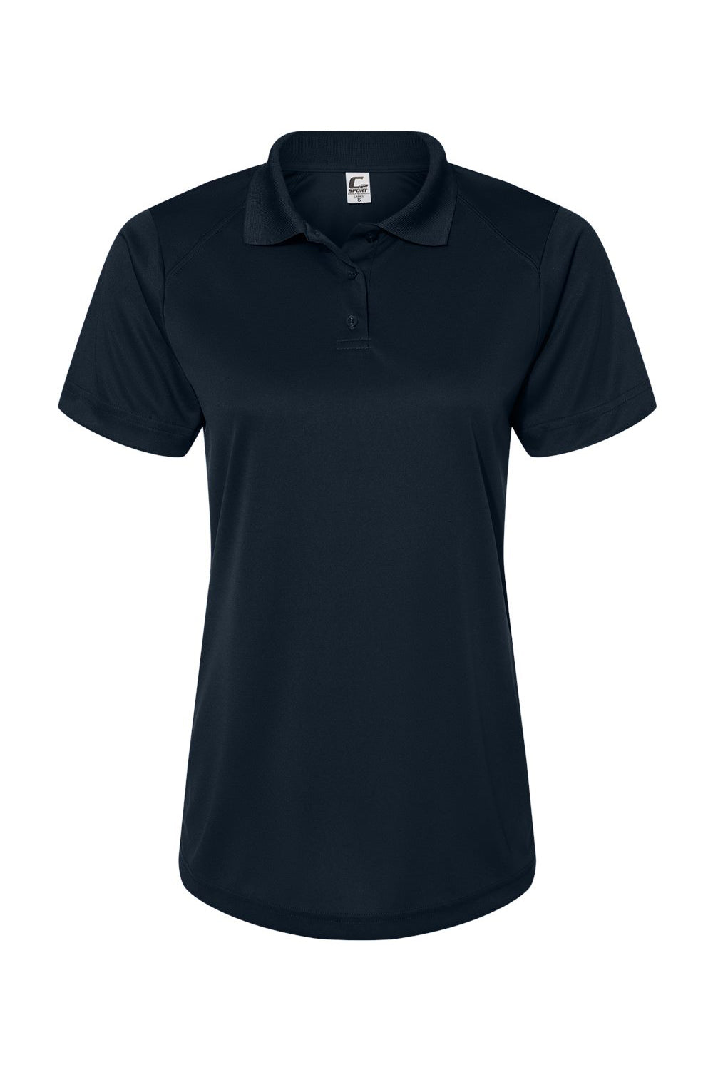 C2 Sport 5902 Womens Moisture Wicking Short Sleeve Polo Shirt Navy Blue Flat Front