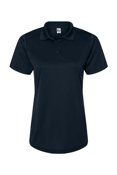C2 Sport 5902 Womens Moisture Wicking Short Sleeve Polo Shirt Navy Blue Flat Front
