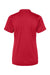 C2 Sport 5902 Womens Moisture Wicking Short Sleeve Polo Shirt Red Flat Back