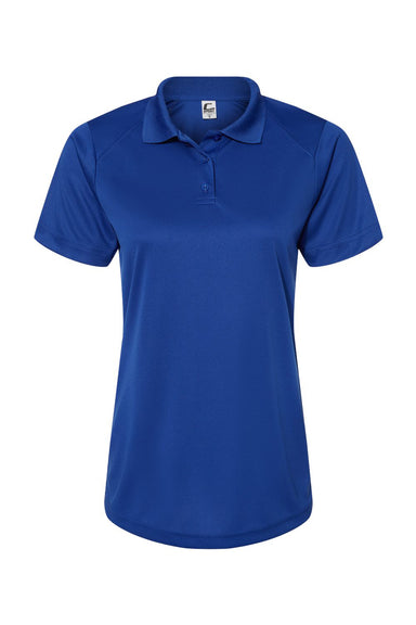 C2 Sport 5902 Womens Moisture Wicking Short Sleeve Polo Shirt Royal Blue Flat Front