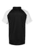 C2 Sport 5903 Mens Moisture Wicking Short Sleeve Polo Shirt Black/White Flat Back