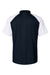 C2 Sport 5903 Mens Moisture Wicking Short Sleeve Polo Shirt Navy Blue/White Flat Back