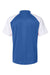 C2 Sport 5903 Mens Moisture Wicking Short Sleeve Polo Shirt Royal Blue/White Flat Back