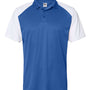 C2 Sport Mens Moisture Wicking Short Sleeve Polo Shirt - Royal Blue/White - NEW