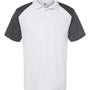 C2 Sport Mens Moisture Wicking Short Sleeve Polo Shirt - White/Graphite - NEW