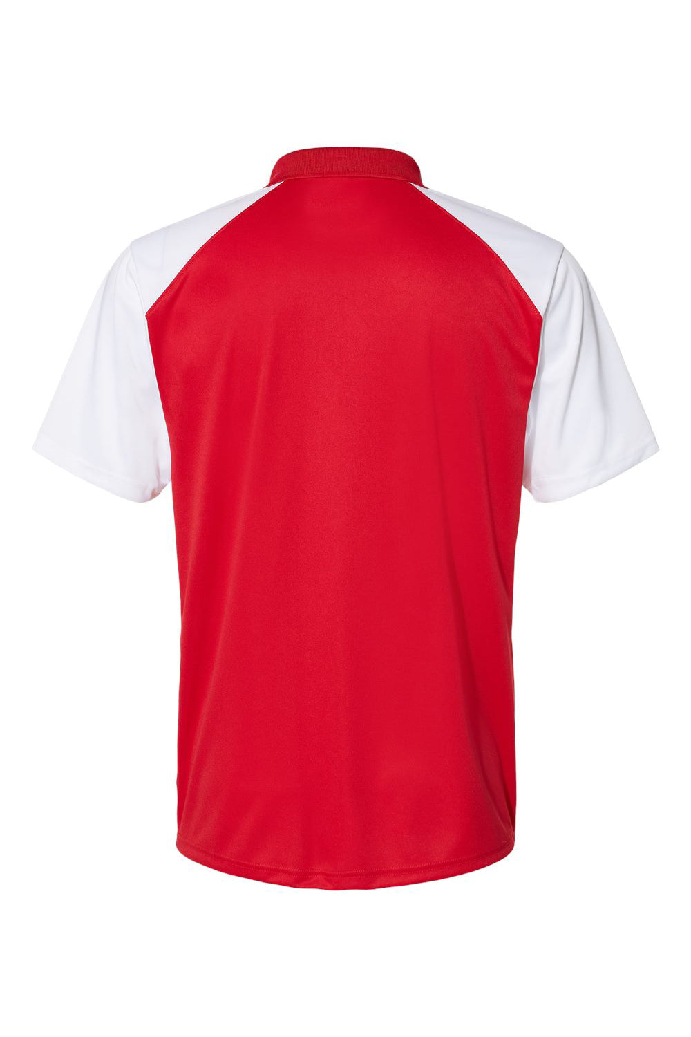 C2 Sport 5903 Mens Moisture Wicking Short Sleeve Polo Shirt Red/White Flat Back