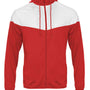 Badger Mens Spirit Full Zip Hooded Jacket - Red/White - NEW