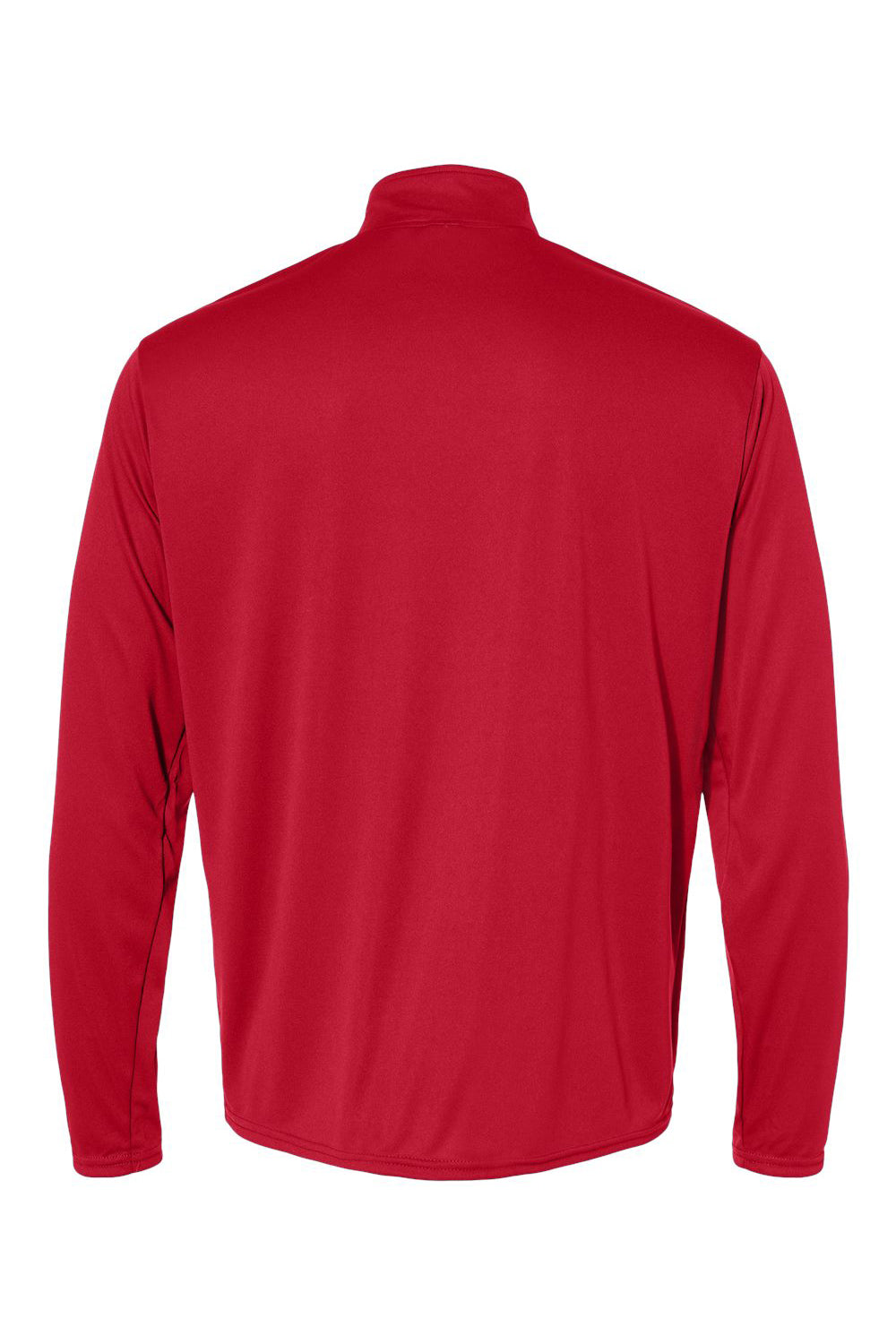 C2 Sport 5102 Mens Moisture Wicking 1/4 Zip Pullover Red Flat Back
