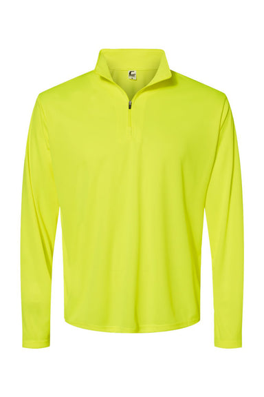 C2 Sport 5102 Mens Moisture Wicking 1/4 Zip Pullover Safety Yellow Flat Front