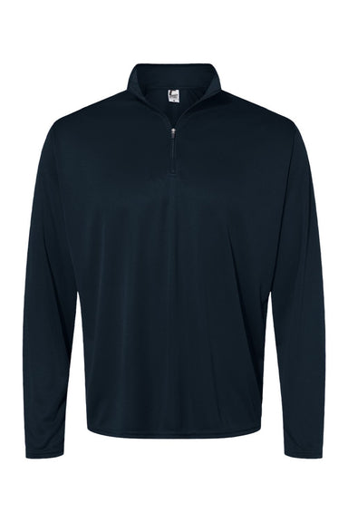 C2 Sport 5102 Mens Moisture Wicking 1/4 Zip Sweatshirt Navy Blue Flat Front