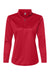 C2 Sport 5602 Womens Moisture Wicking 1/4 Zip Pullover Red Flat Front