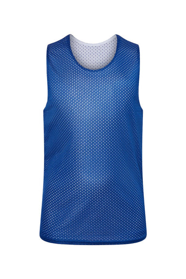 C2 Sport 5228 Youth Reversible Mesh Tank Top Royal Blue/White Flat Front