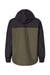 Dri Duck 5335 Mens Torrent Waterproof Full Zip Hooded Jacket Olive Green/Black Flat Back